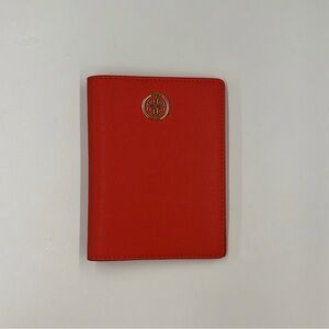 Tory Burch Red Orange Leather Travel Wallet